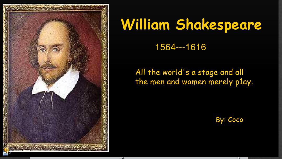 关于莎士比亚简介英文版WilliamShakespeare