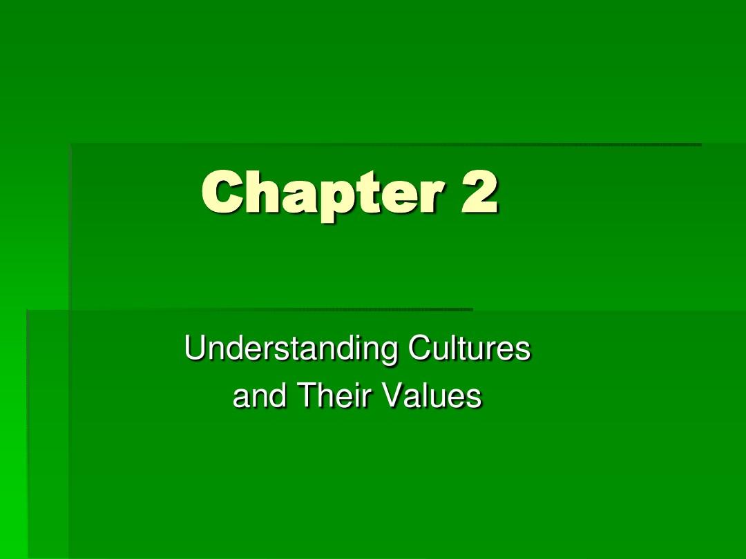 跨文化商务沟通chapter 2