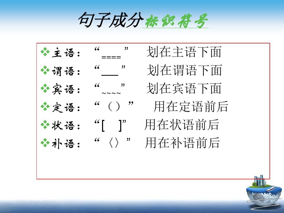 现代汉语语法之句子成分