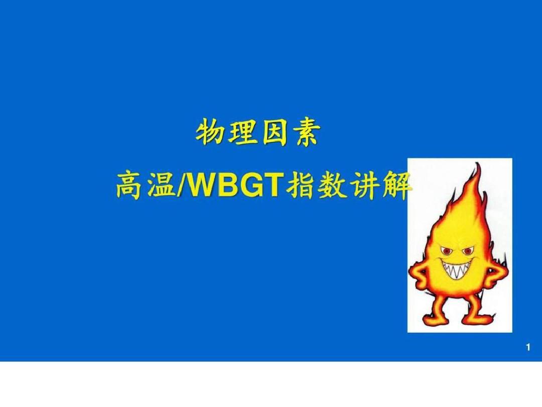 物理因素高温WBGT指数技术讲解_图文.ppt-PPT精选文档