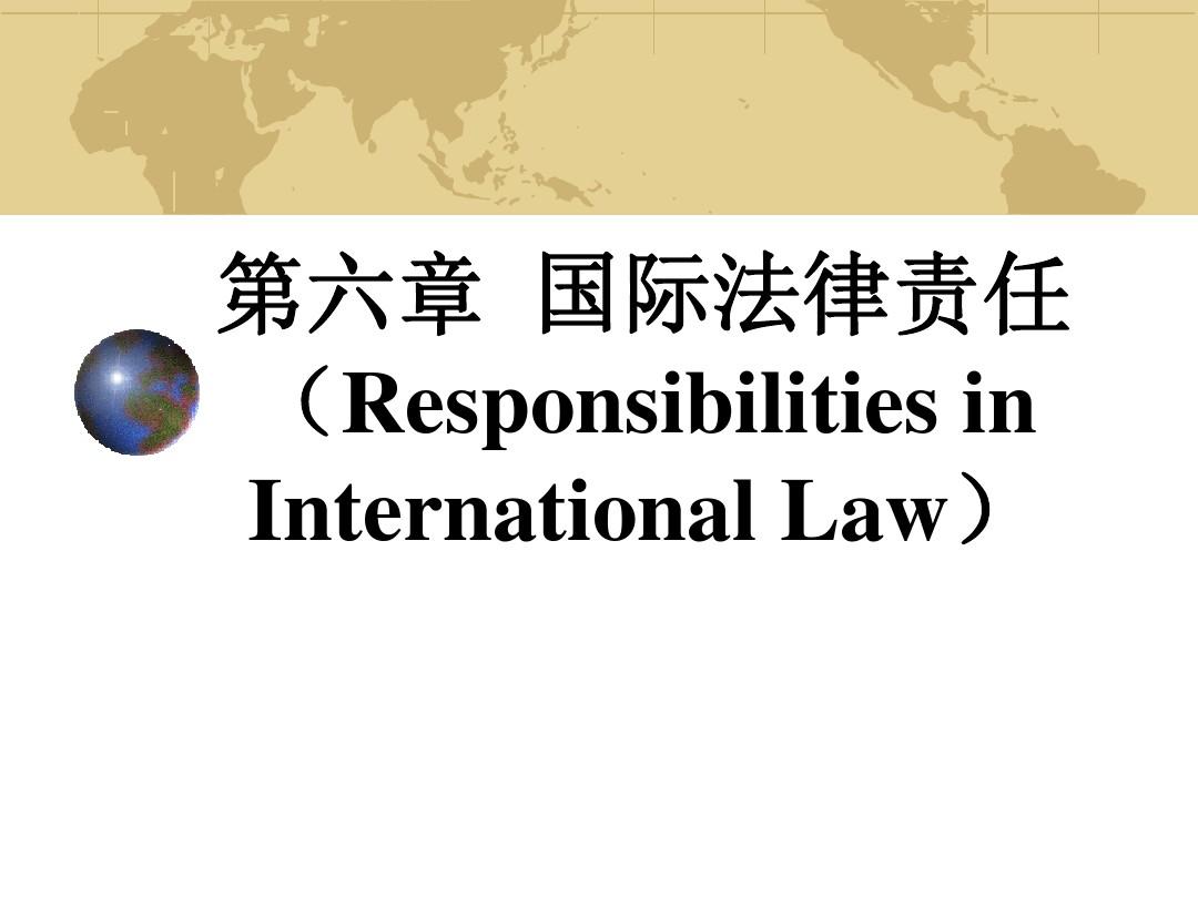 第六章国际法律责任