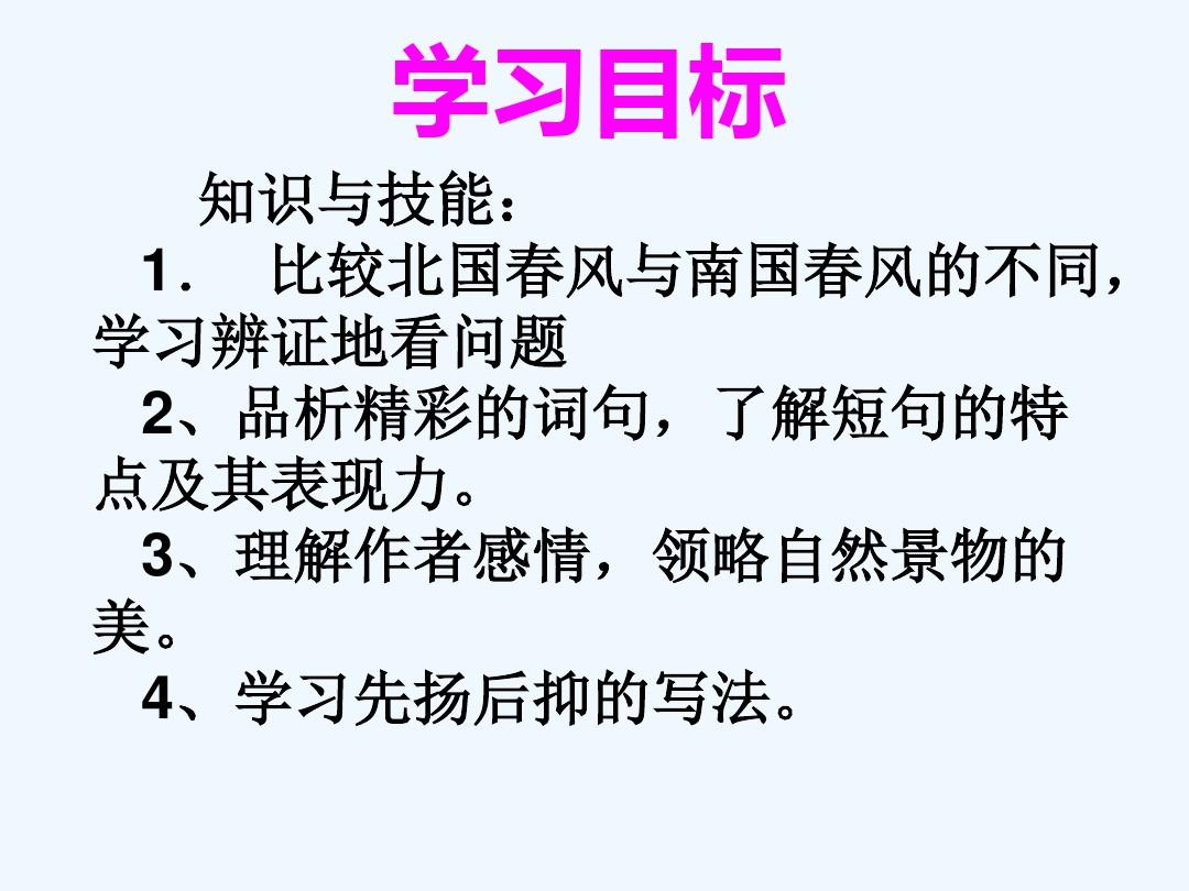 七年级语文下册3《春风》课件北京课改版