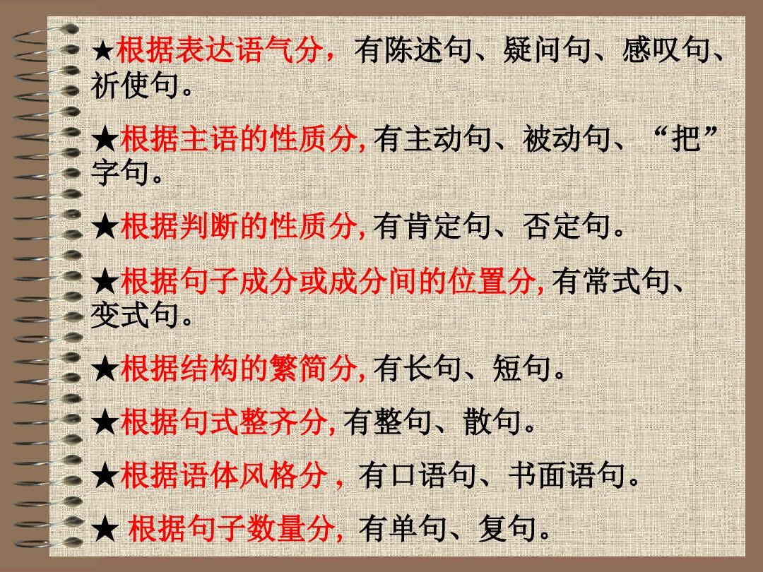 初中语文 句式变换