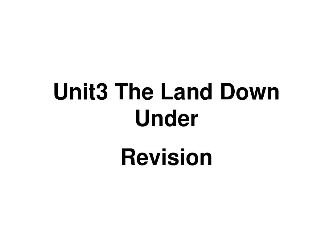 高三英语上学期unit3-revision