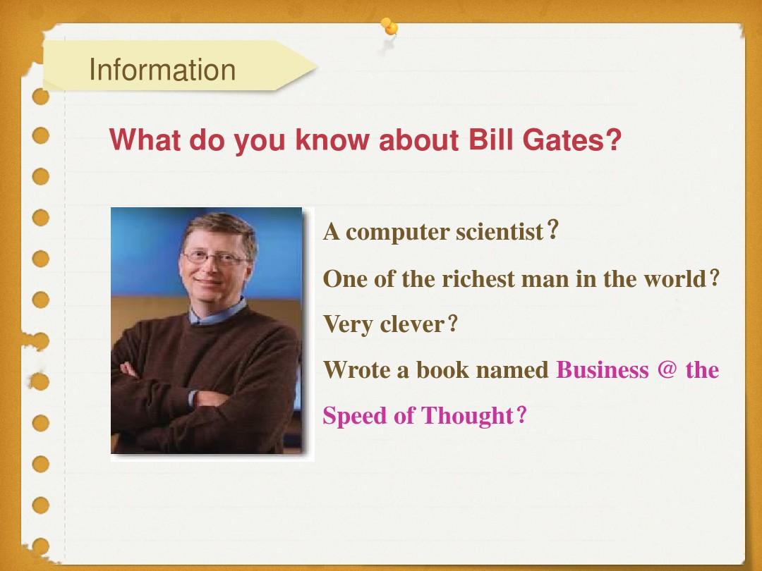 比尔盖茨Bill Gates的英文介绍