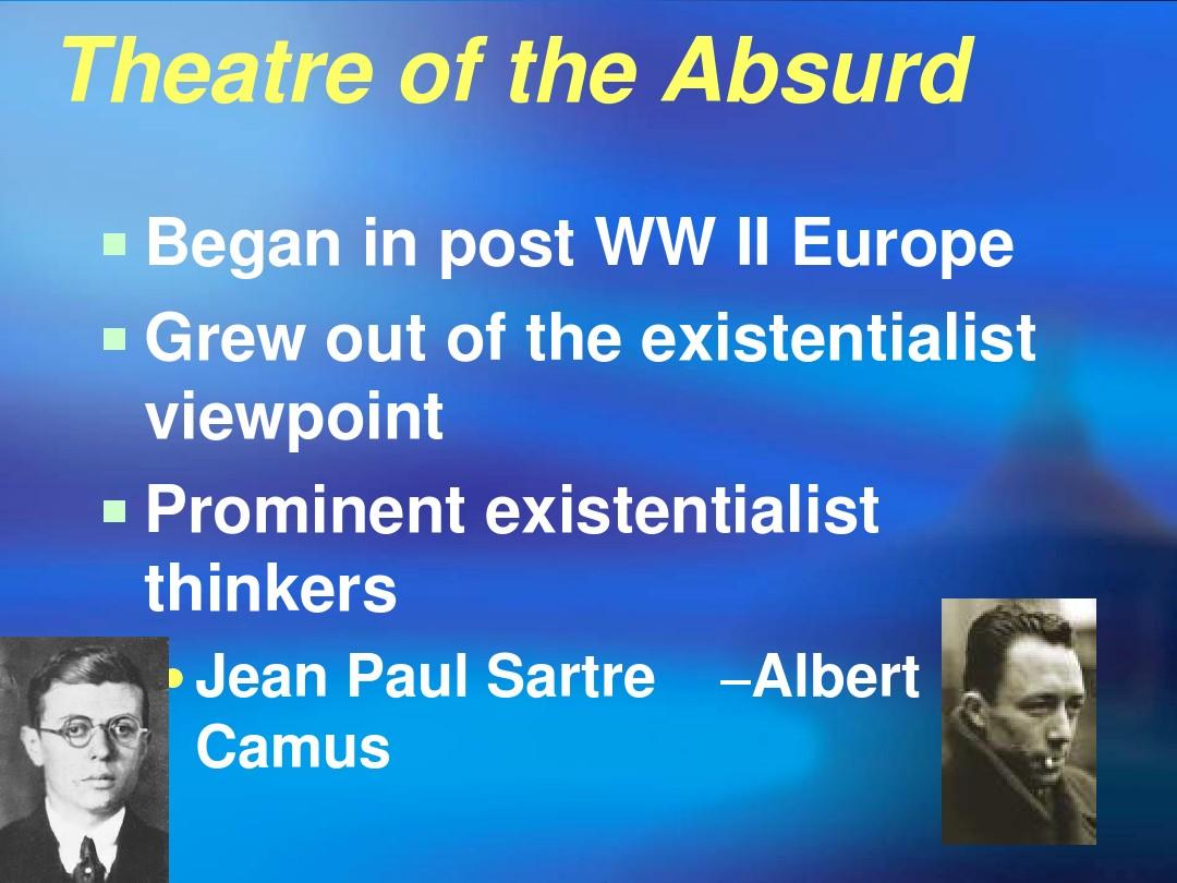 the theater of the absurd美国荒诞戏剧