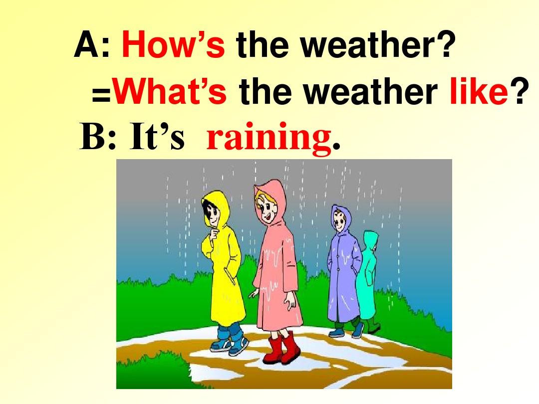 七年级下册英语《Unit_7_It's_raining》课件1(人教新目标)
