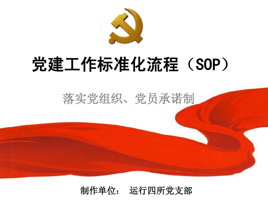 党建工作标准化流程(SOP)完稿