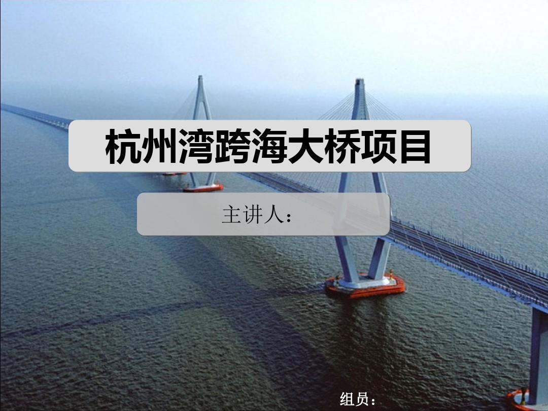杭州湾跨海大桥项目案例