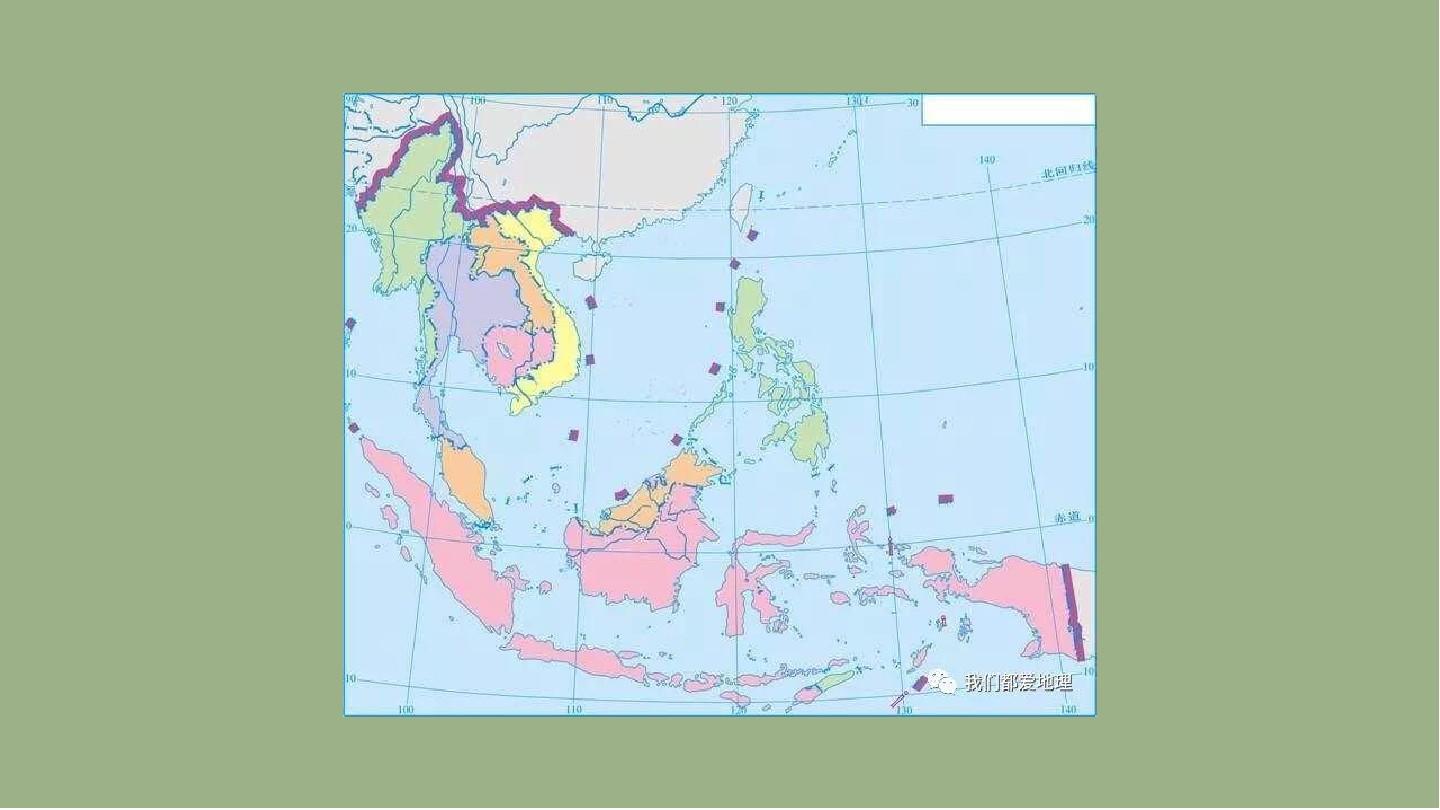 世界区域地理彩色底图