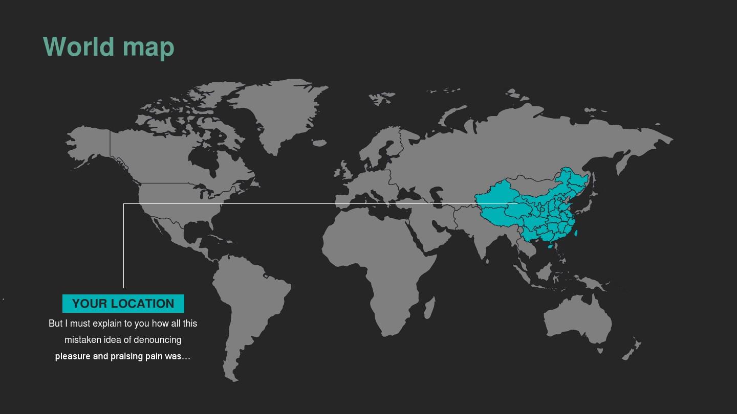 世界中国地图信息可视化图表集ppt通用模板