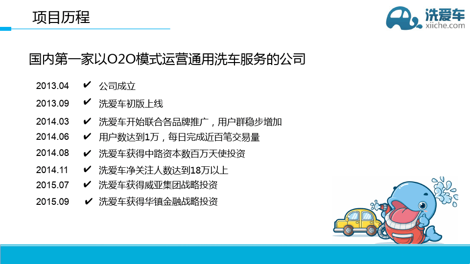 《洗爱车》国内第一家以O2O模式运营通用洗车服务的公司商业计划书