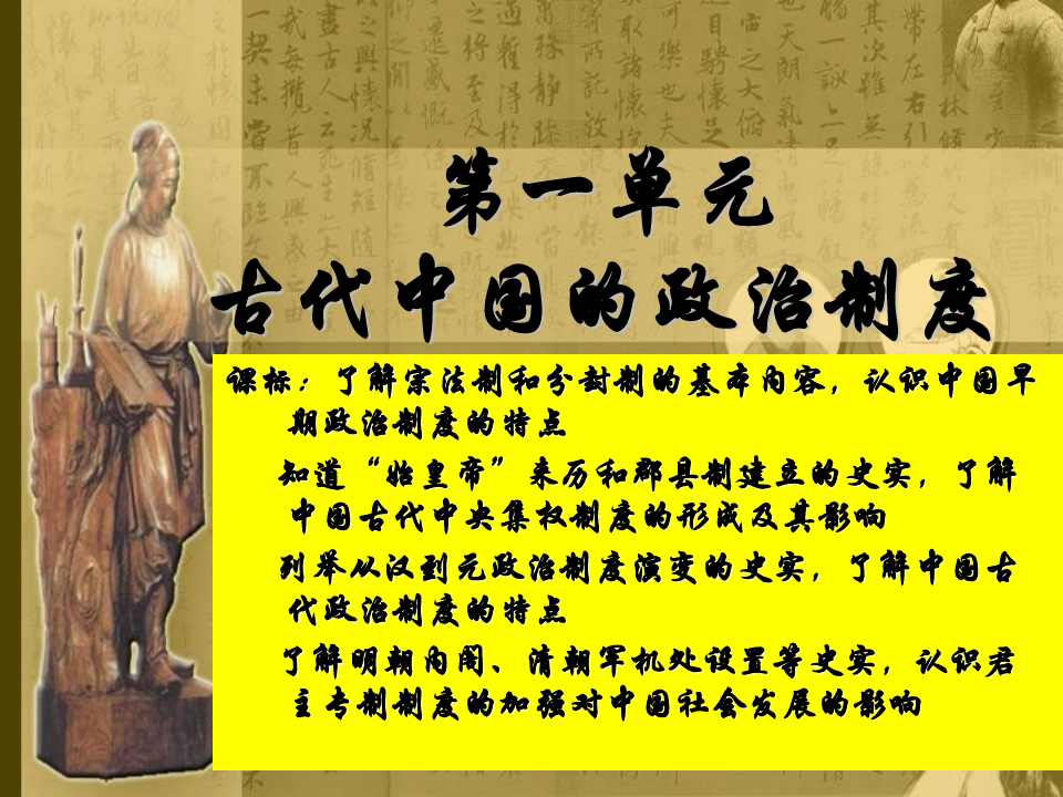 中国古代政治制度总结精讲PPT精品课件