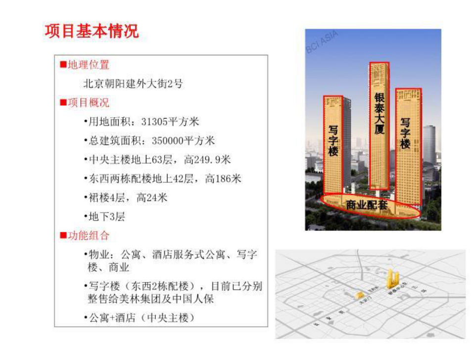 北京银泰中心综合物业案例分析伟业顾问22页PPT