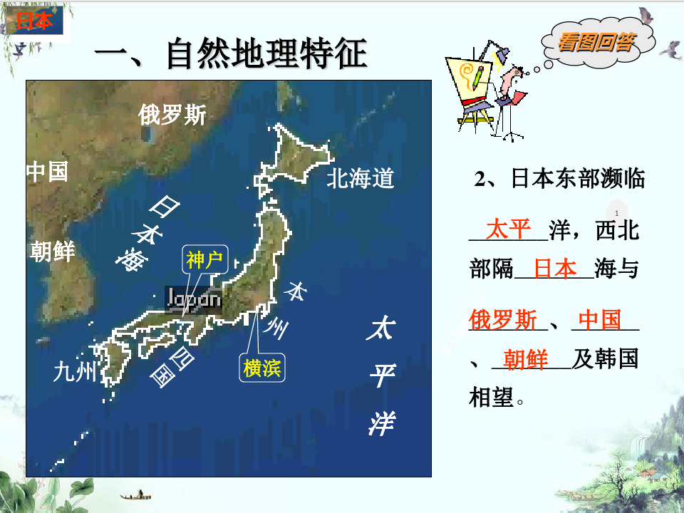 人教版七年级下册地理日本1PPT