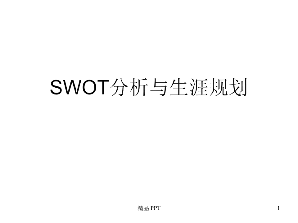 SWOT分析方法(精品课件)