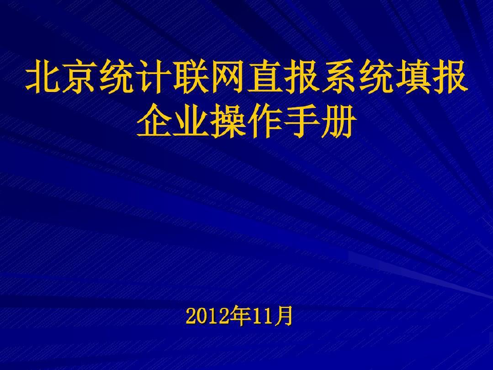 北京统计联网直报系统填报企业操作手册版共28页