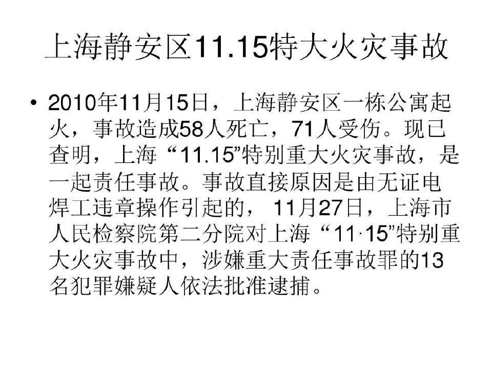 上海静安区特大火灾事故案例分析共22页
