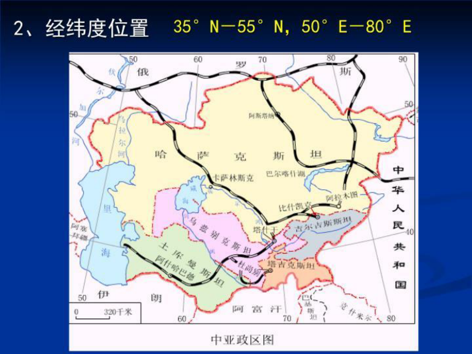 世界地理一轮复习课件：中亚