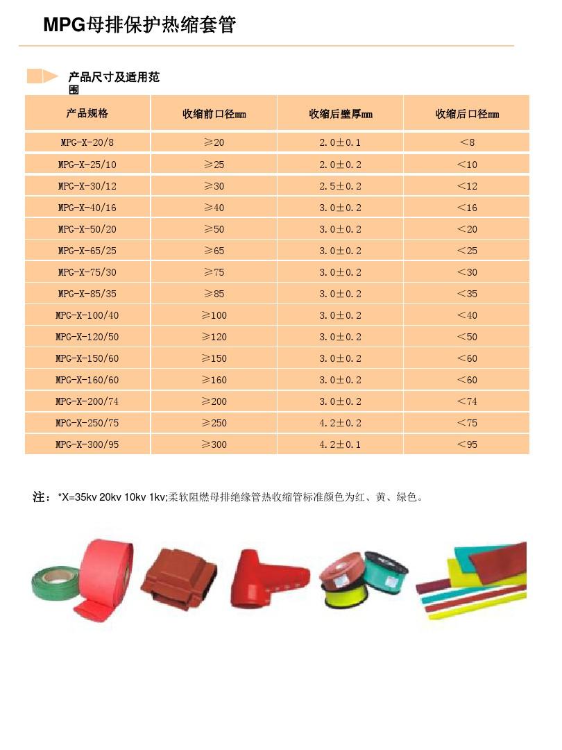 MPG母排保护热缩套管-上海热收缩套