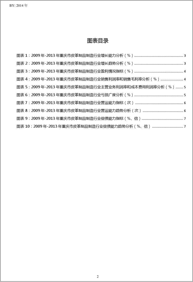 2009-2013年重庆市皮革制品制造行业经营状况分析年报