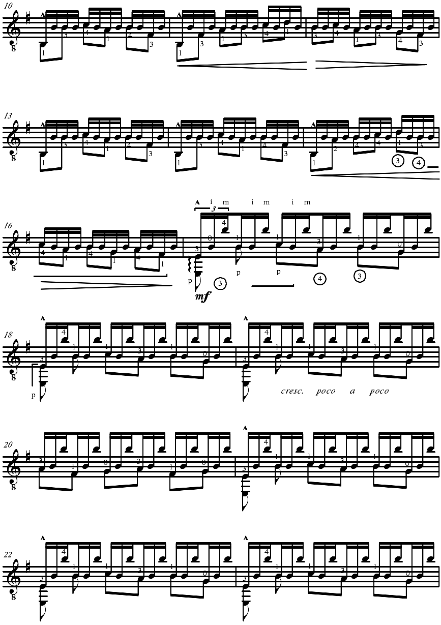 阿尔贝尼兹作品47-5《西班牙组曲—传奇》Leyenda (Asturias)Op.47,Nr5; I. Albéniz古典吉他谱