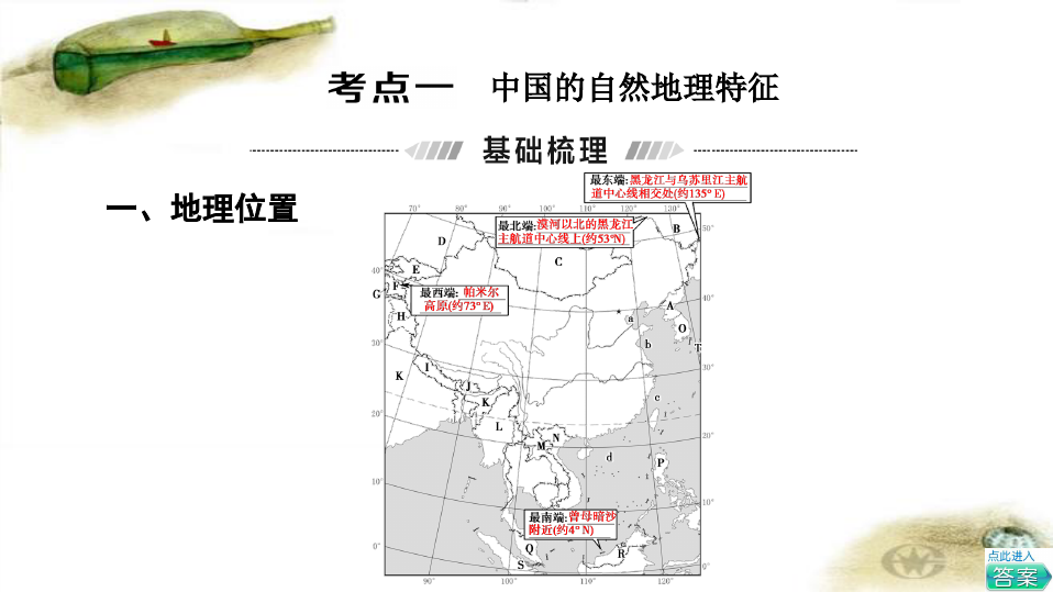 2022届高考统考地理鲁教版一轮复习课件：第4部分 第14单元 第1讲 中国地理概况 
