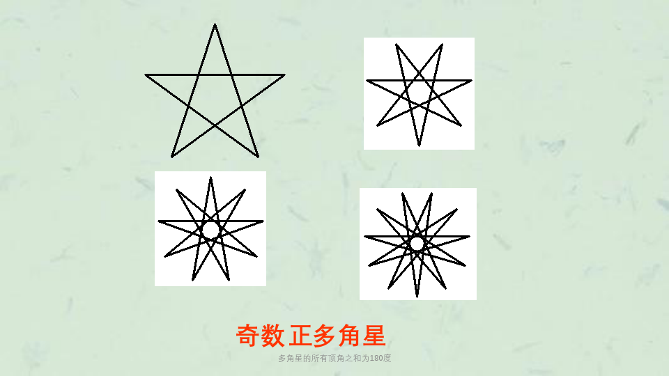多角星的所有顶角之和为180度课件