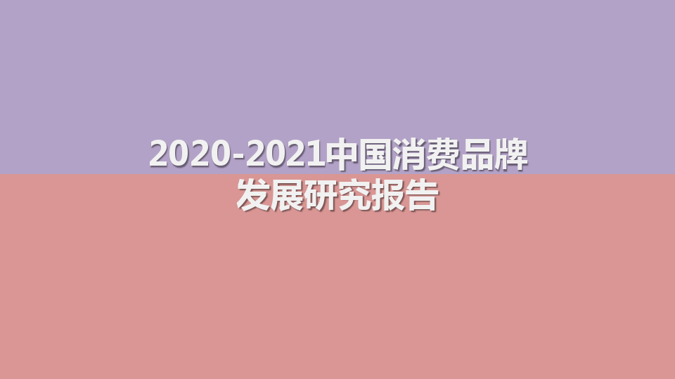2020-2021中国消费品牌发展研究报告