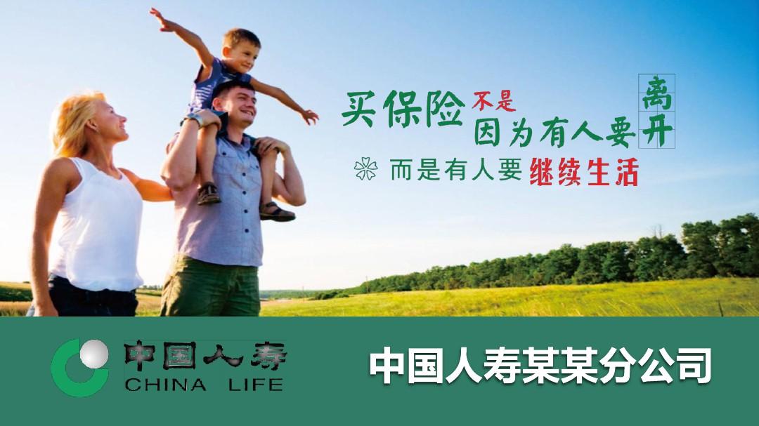 中国人寿中国人寿保险业务介绍PPT模板