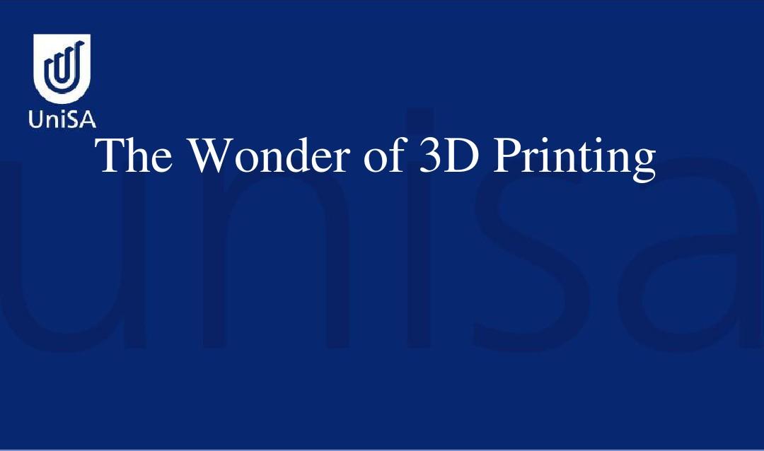 3D打印技术的应用【英文】