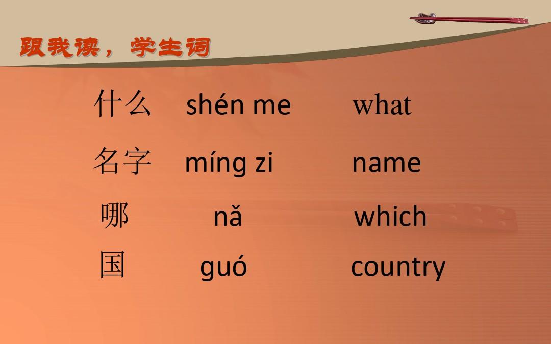 初级汉语口语第二课 你是哪国人
