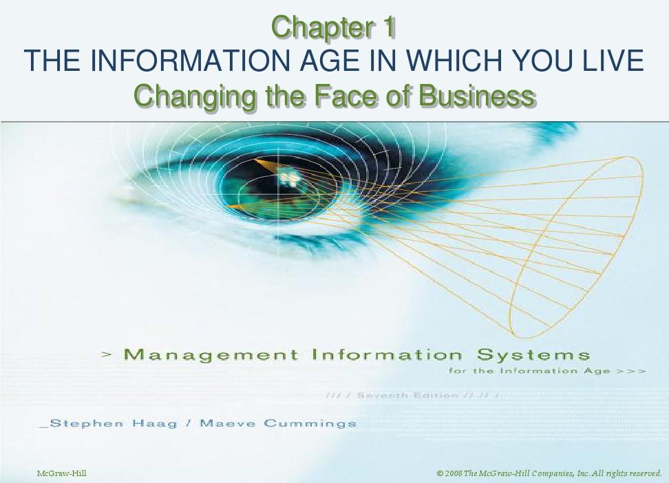 Stephen Haag, Management Information Systems for the Information Age, 7e, Ch01 PPT 英文