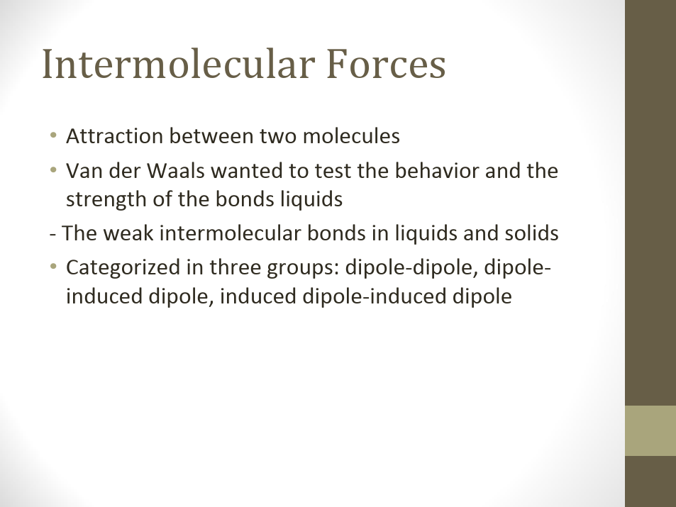 Dipole-Dipole and Ion-Dipole Interactions偶极与离子-偶极相互作用