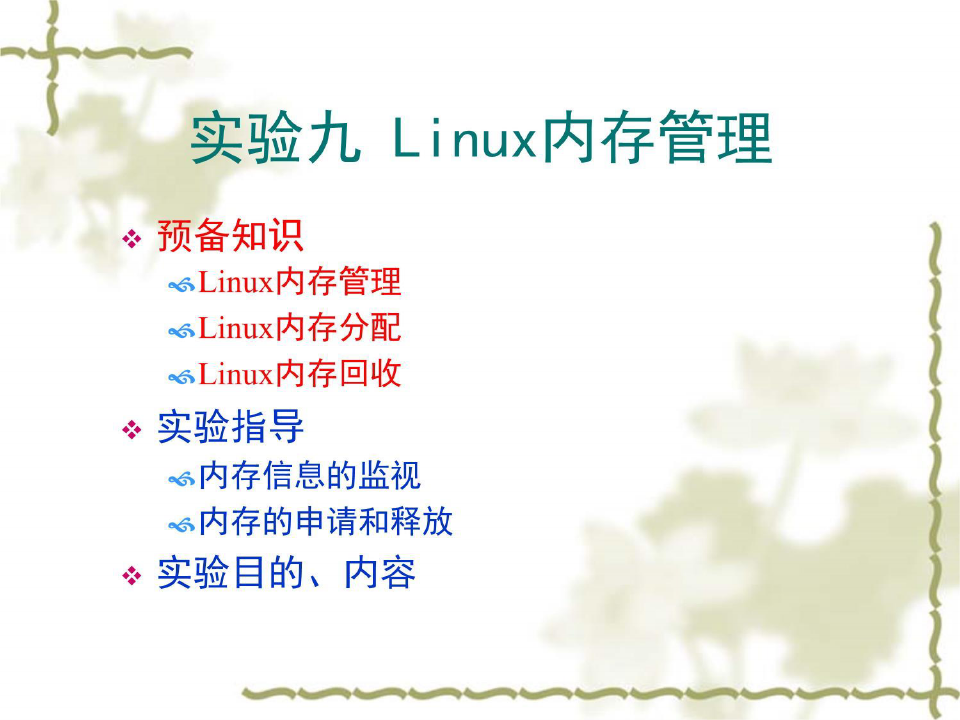 实验九Linux内存管理