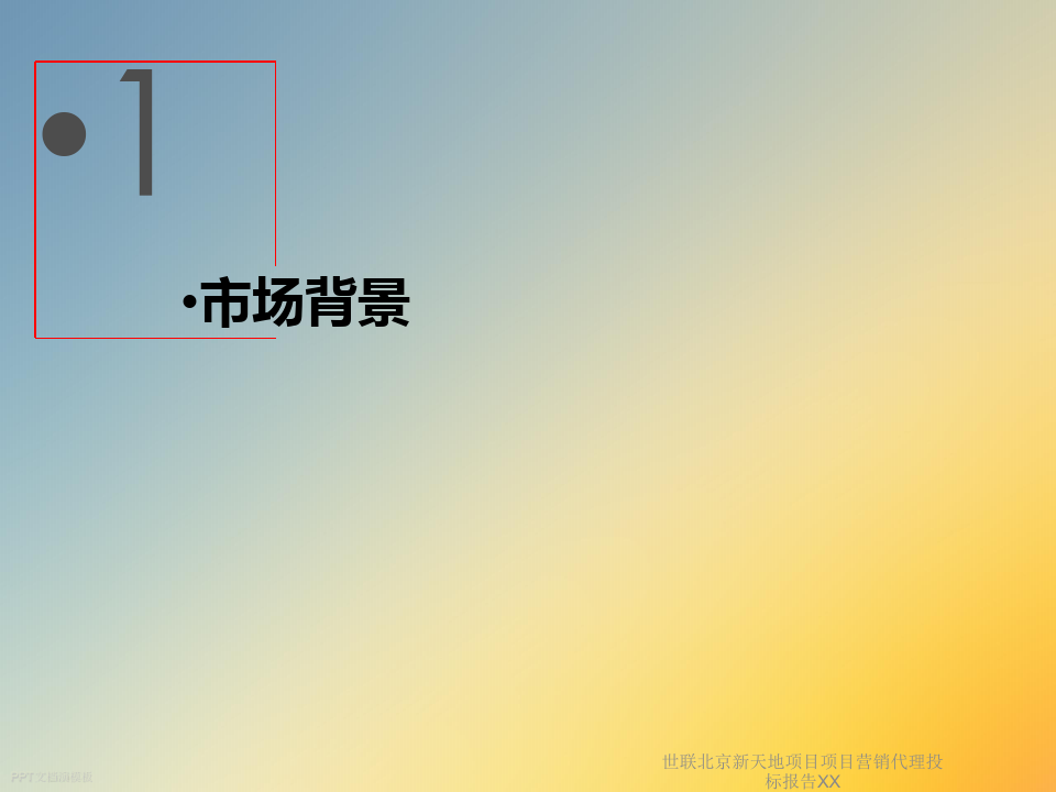 世联北京新天地项目项目营销代理投标报告XX