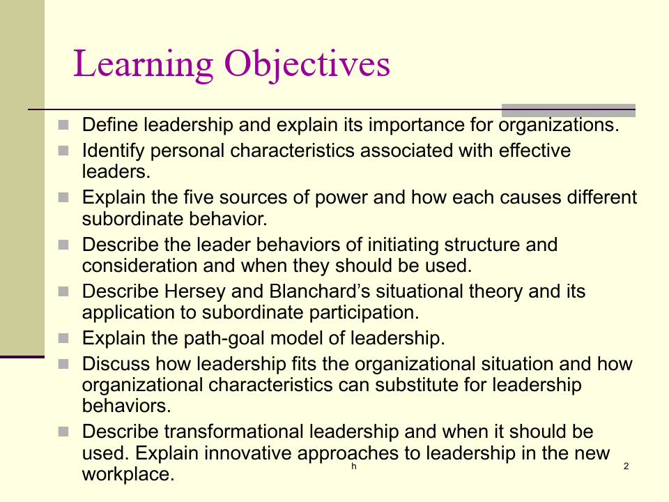 领导力培训LEADERSHIP IN ORGANIZATIONS