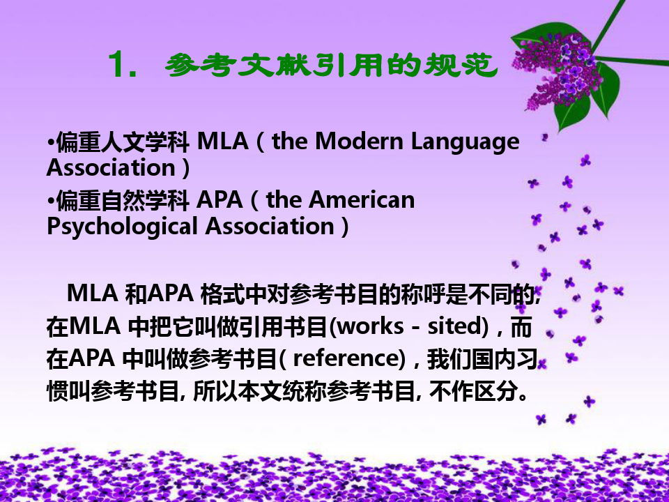 英语学术论文中APA与MLA格式
