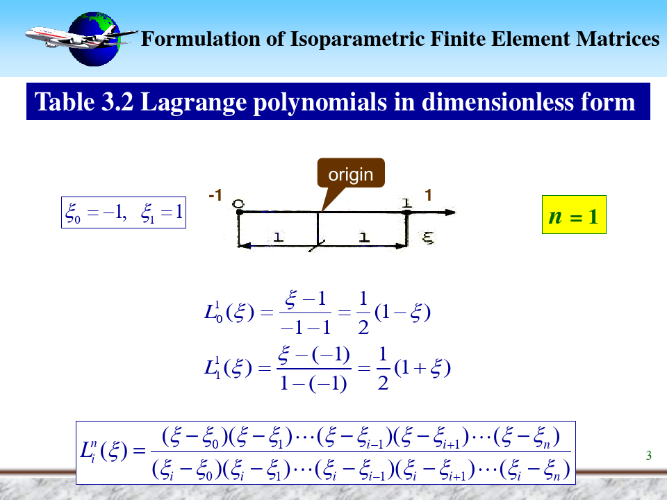 工程有限元分析英文课件：Lagrange polynomials (拉格朗日多项式)
