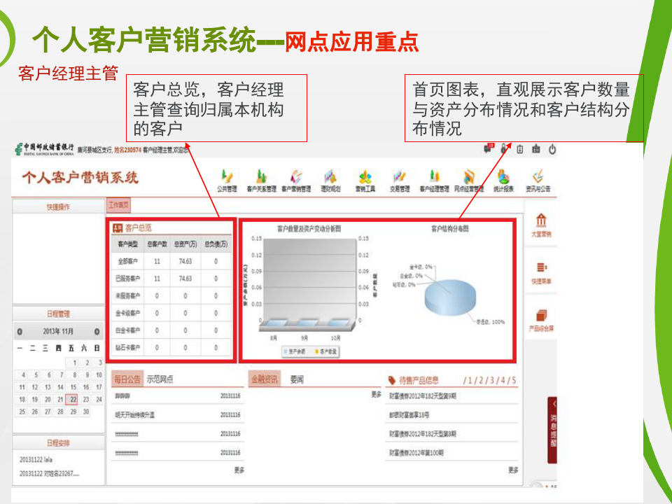 中国邮政储蓄银行个人客户营销系统(课堂PPT)