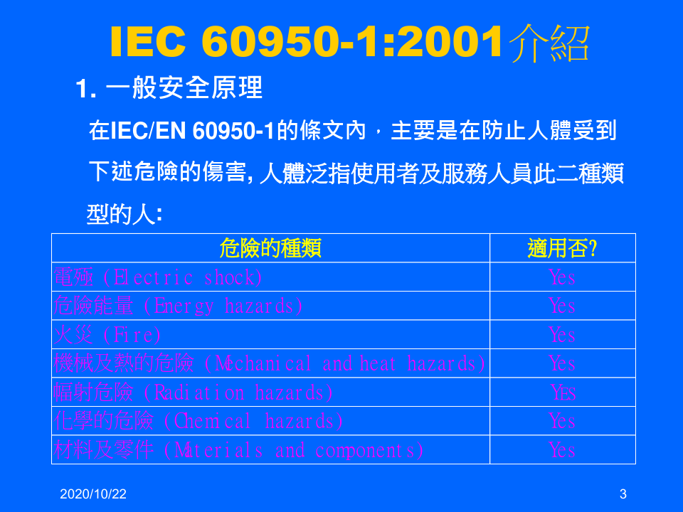 IEC60950中文讲义安规要求介绍