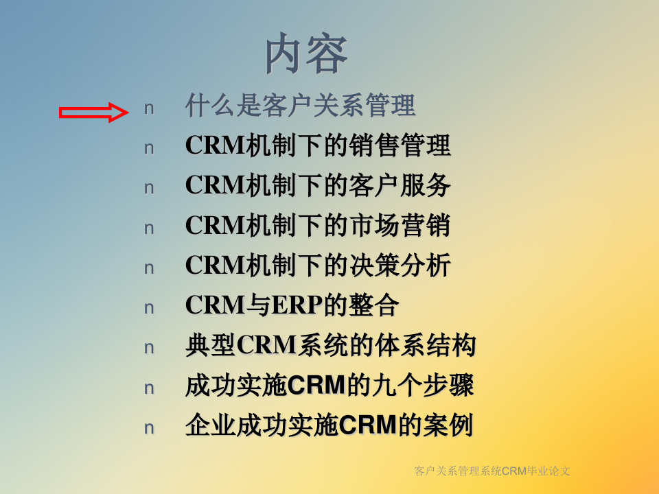 客户关系管理系统CRM毕业论文