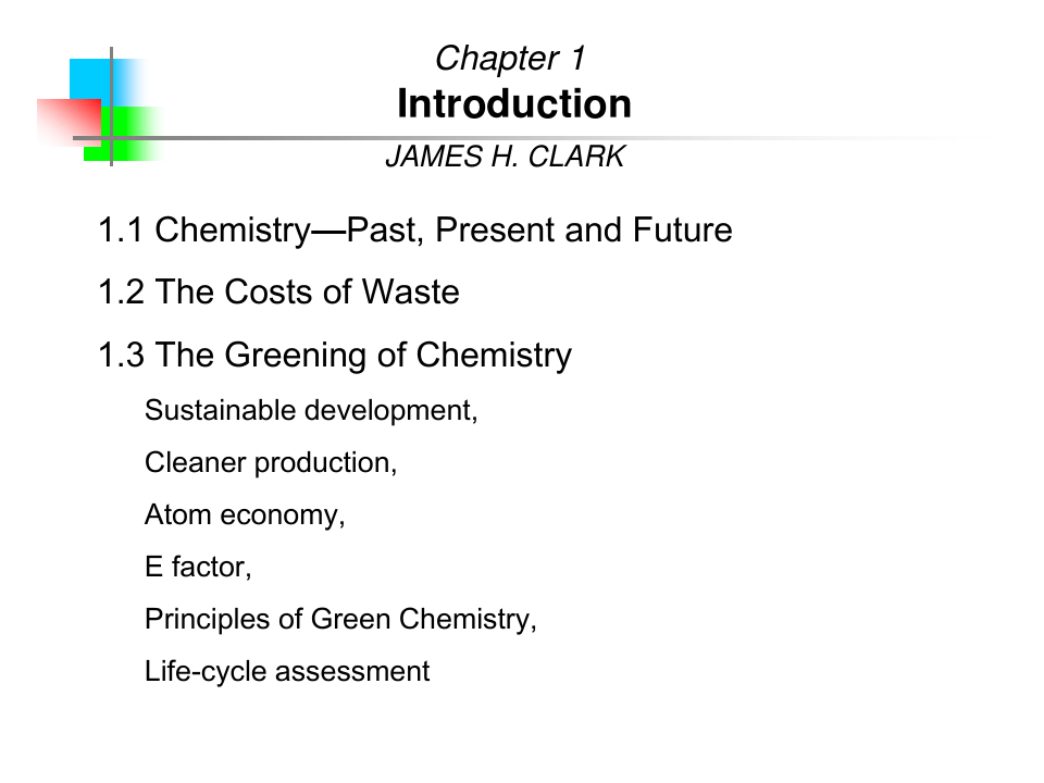 现代绿色化学与化工概述(英文版)