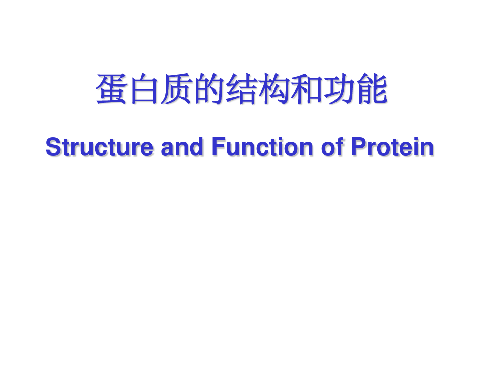 生化蛋白质结构与功能