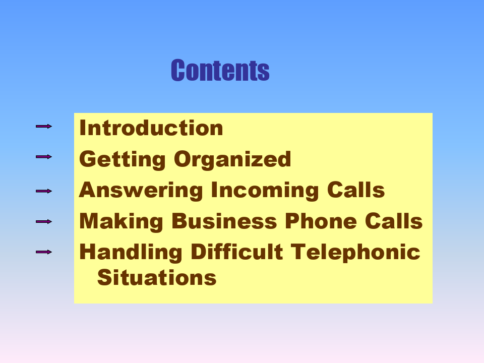 商务秘书实务Chapter 7 - Telephone Etiquette