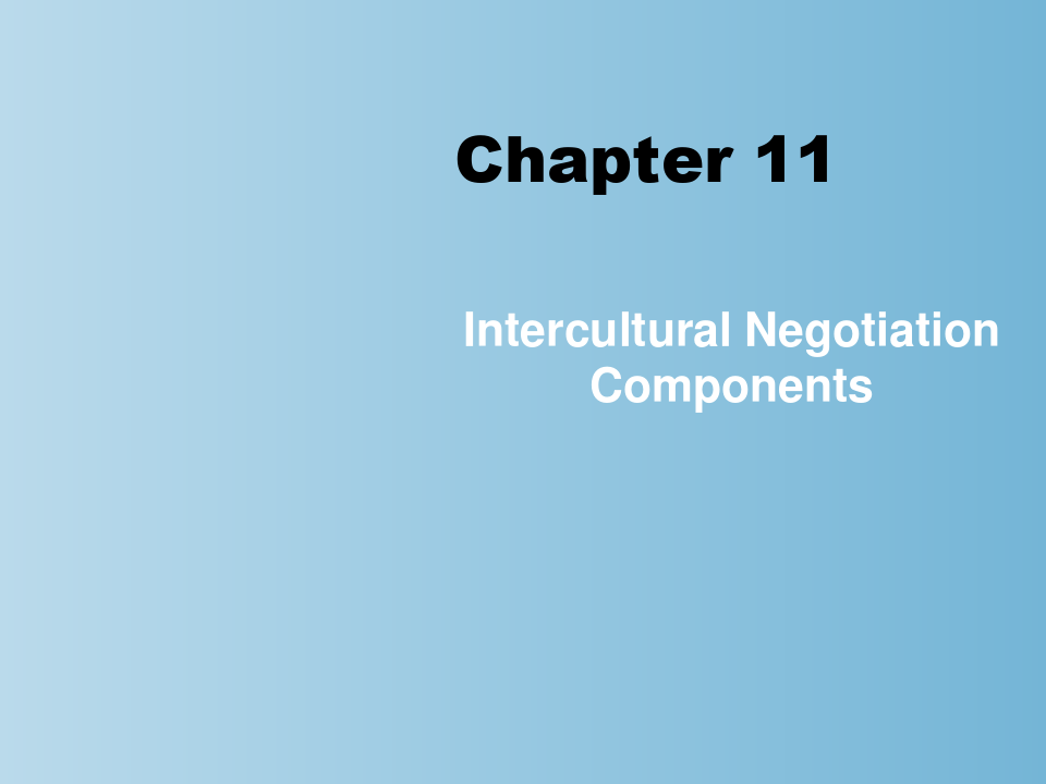 跨文化商务沟通最新英文版教学课件第11章