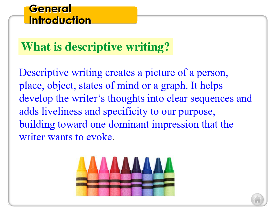 地道英语写作教程(上册)-unit 7 Descriptive Essay writing