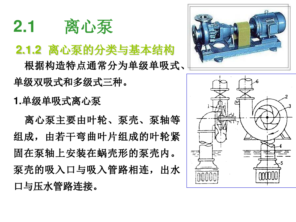 河南城建学院 0244101 水泵与水泵站课件 第二章 叶片式水泵的构造剖析