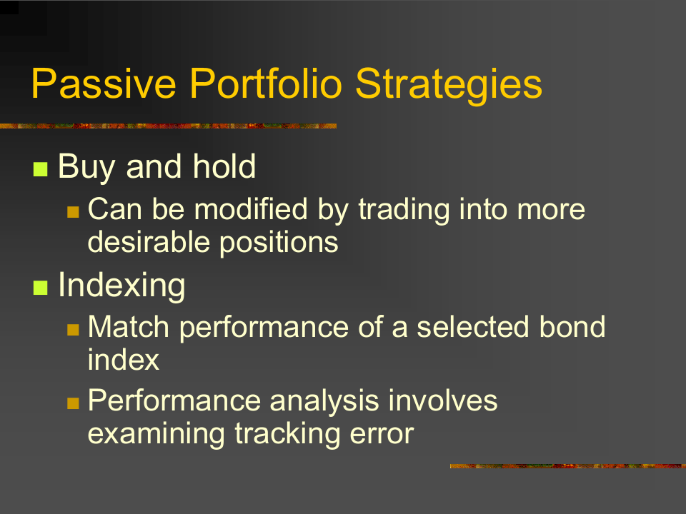 Bond Portfolio Management Strategies债券投资组合管理的策略