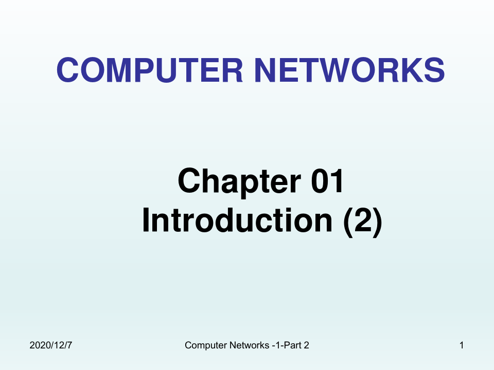 计算机网络英文课件：1-2 Introduction